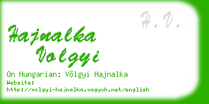 hajnalka volgyi business card